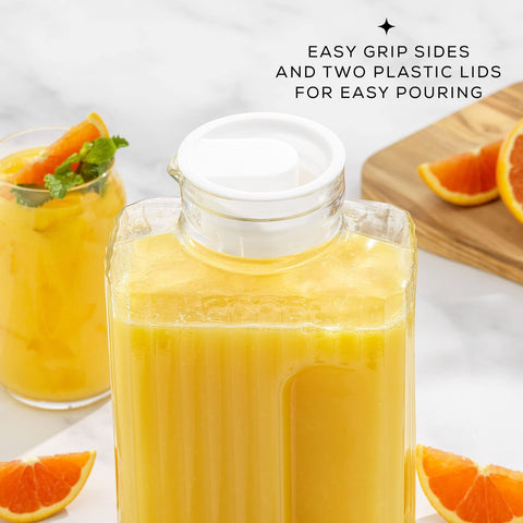 JoyJolt two-lids-for-pitcher backup lids for busy kitchens or parties.