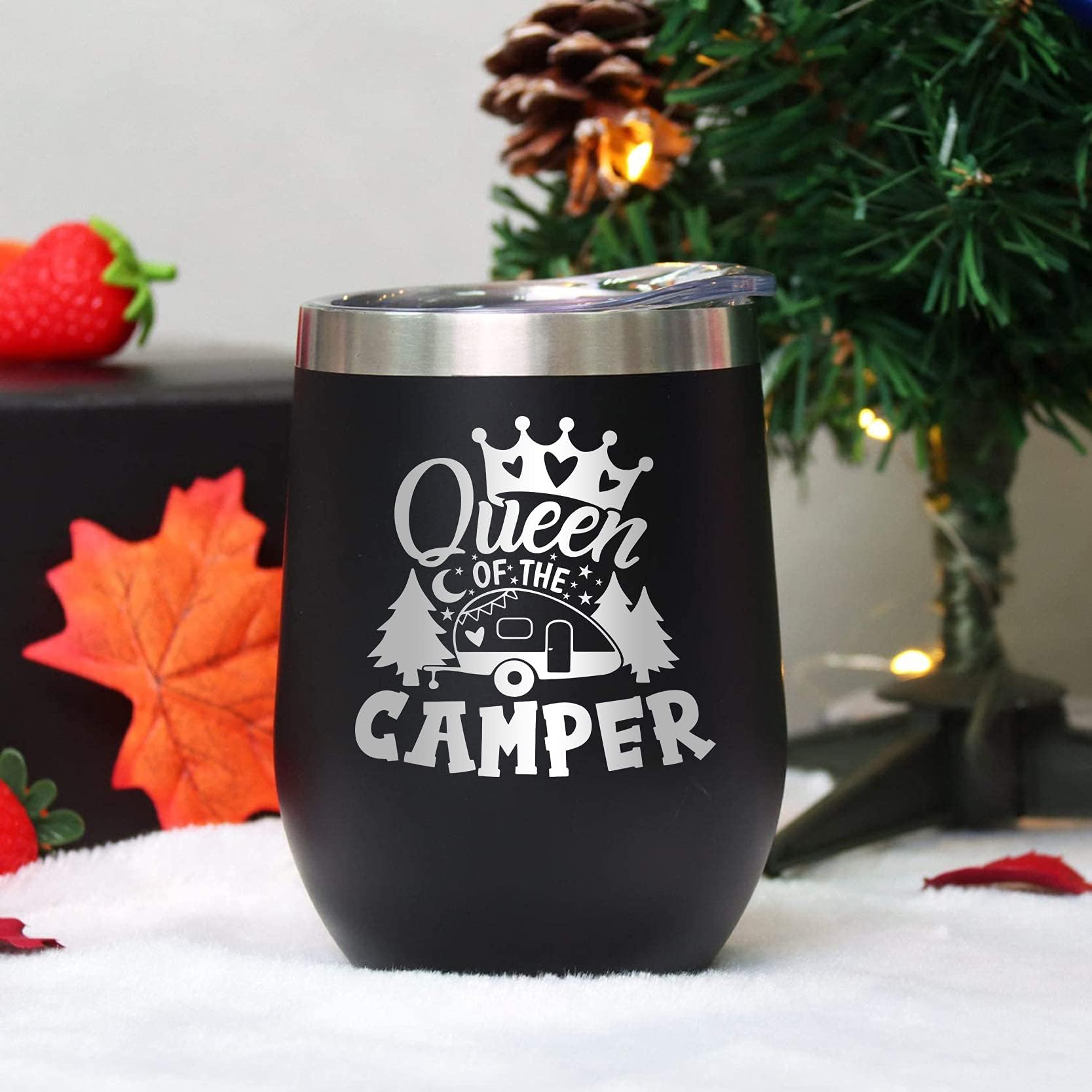 Joyloce 12-ounce camper tumbler ideal gift for women and outdoor lovers