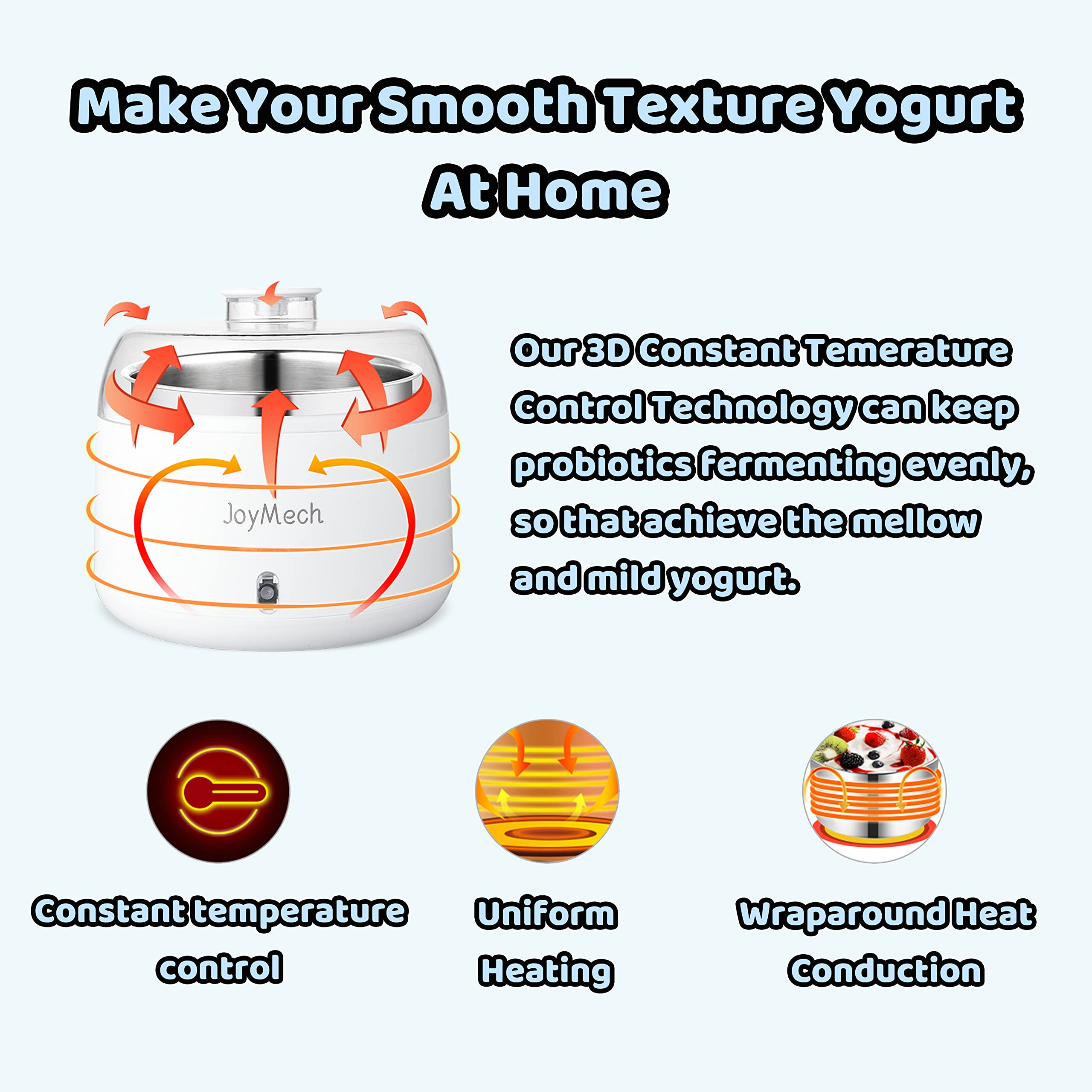 JoyMech control panel for easy setup and steady fermentation.