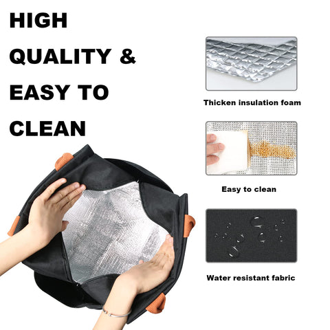 Joymee lunch bag collapsible design folds flat for compact storage