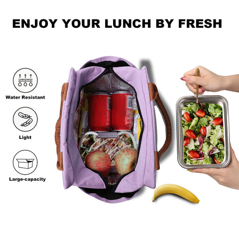 Joymee lunch bag side pockets keep bottles within easy reach.