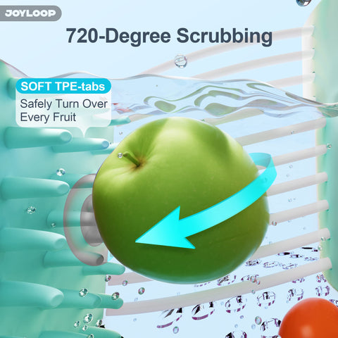 JOYMOOP JOYLOOP soft TPE tabs bristles protect fruit surfaces