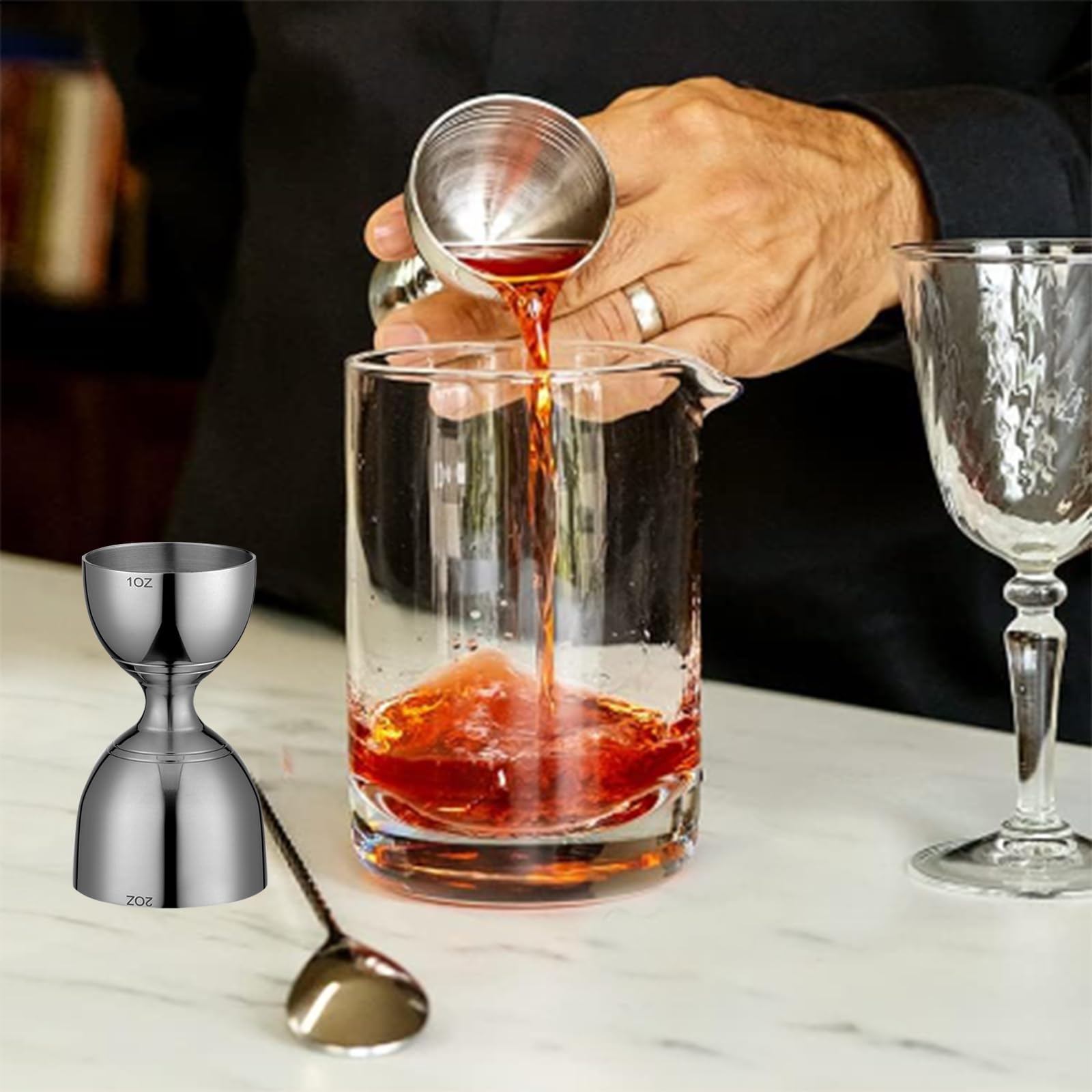 JOYONE Bell premium finish resists rust for long‑lasting bar tool use.
