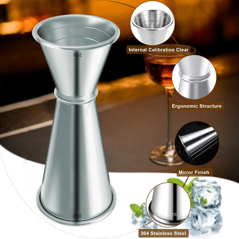JOYONE stainless steel jigger offers durable, rust-resistant bartending tools.