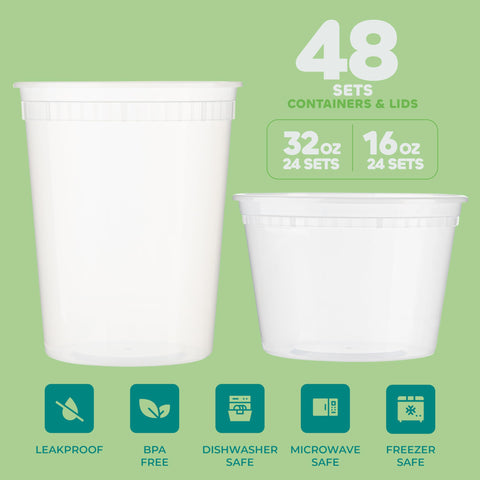 JoyServe pint-size deli containers for on-the-go portions and leftovers.