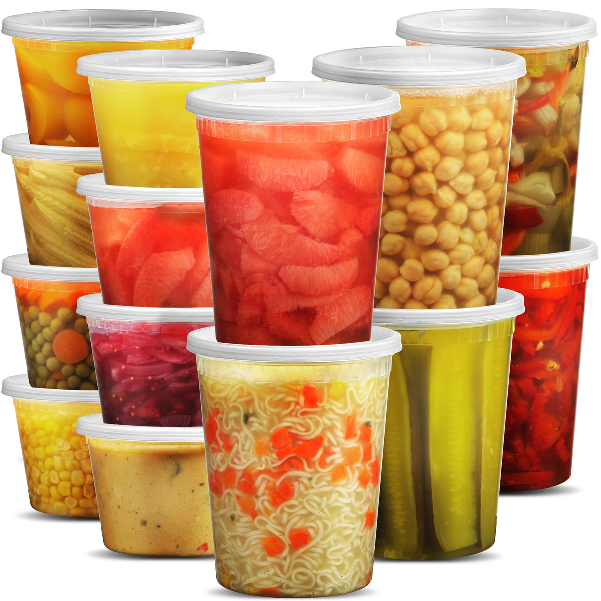 JoyServe deli containers quart and pint set for meal prep and leftovers