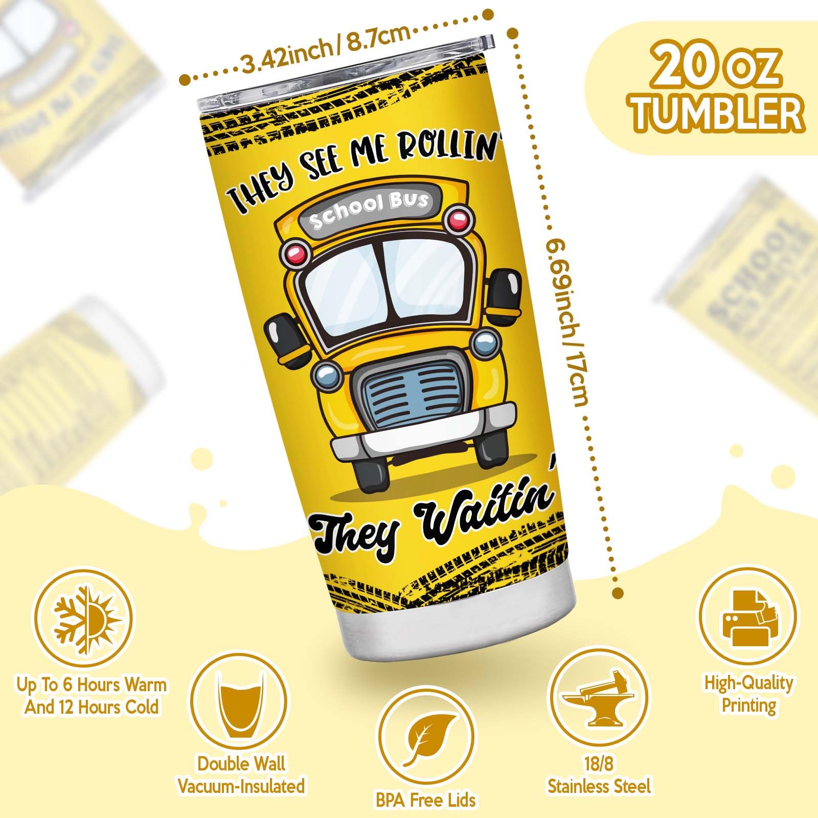 Joytumbler 20oz fits most cup holders for easy transit