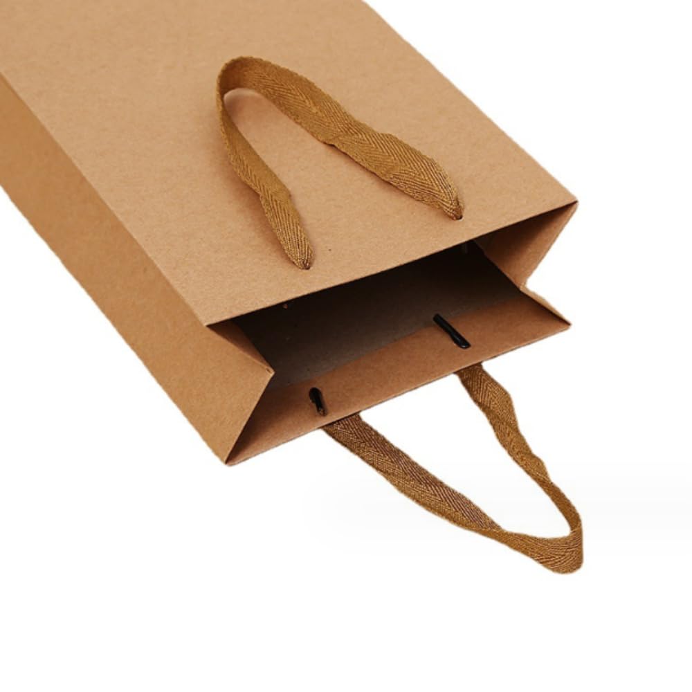 JPORSHU kraft paper bag with flat bottom for easy standing and storage.