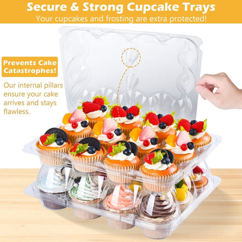 JPPSUJJ stackable cupcake holders simplify event transport and display.