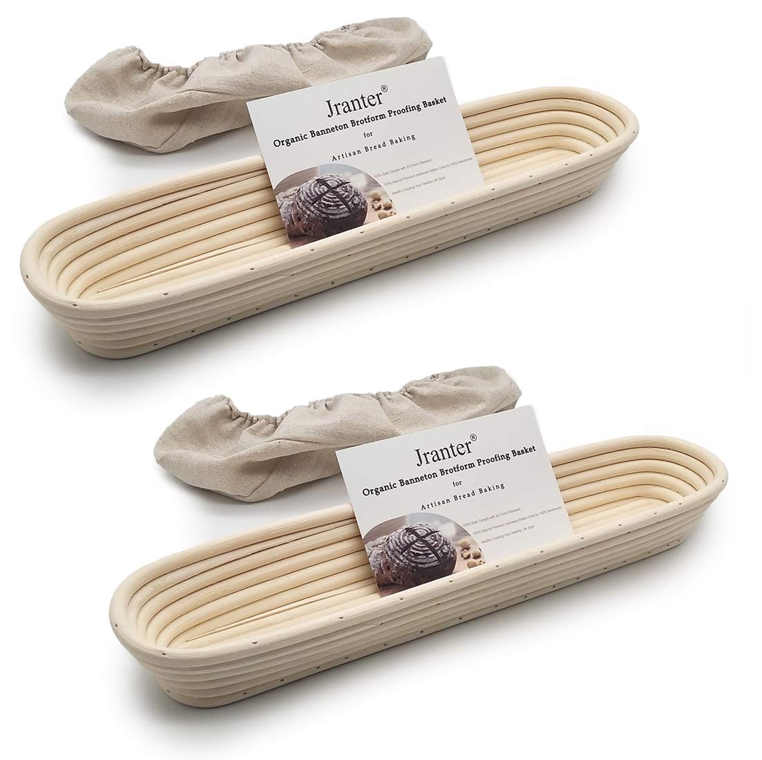 Jranter 15-inch baguette banneton basket for even proofing and rustic crusts.