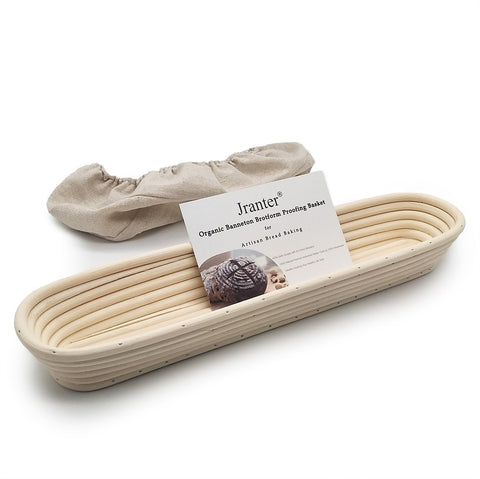 Jranter linen liner for baguette banneton ensures clean, easy dough release.