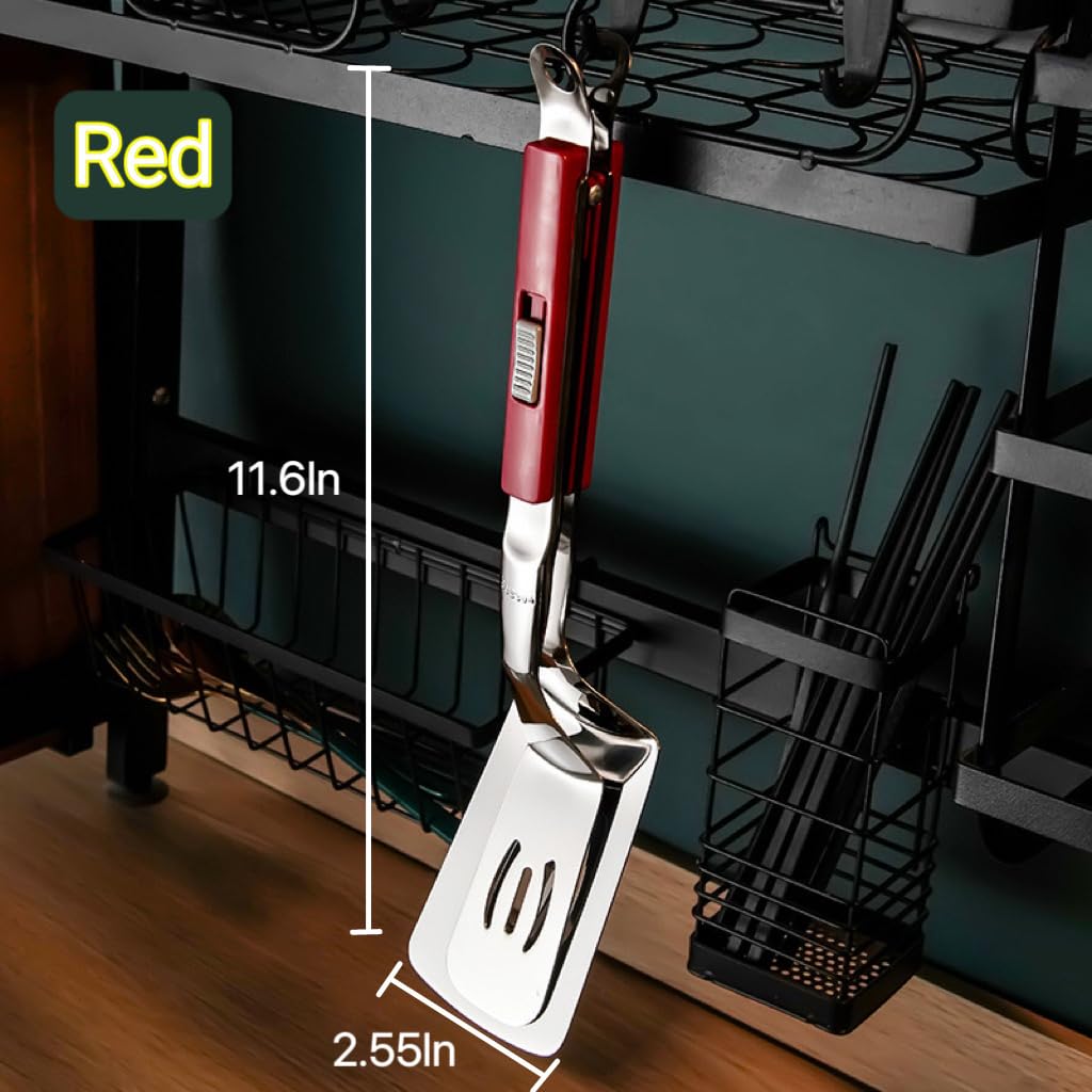 Jrsoul He multifunctional kitchen tongs for grilling, frying, serving.