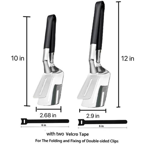 Jrsoul He double-sided spatula tongs for versatile flipping and gripping.