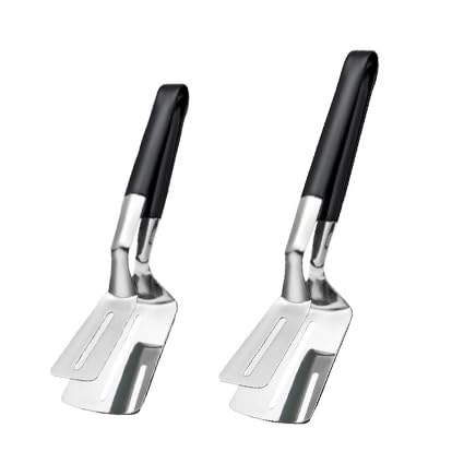 Jrsoul He spatula tongs flipping on grill, ideal for burgers and steaks.
