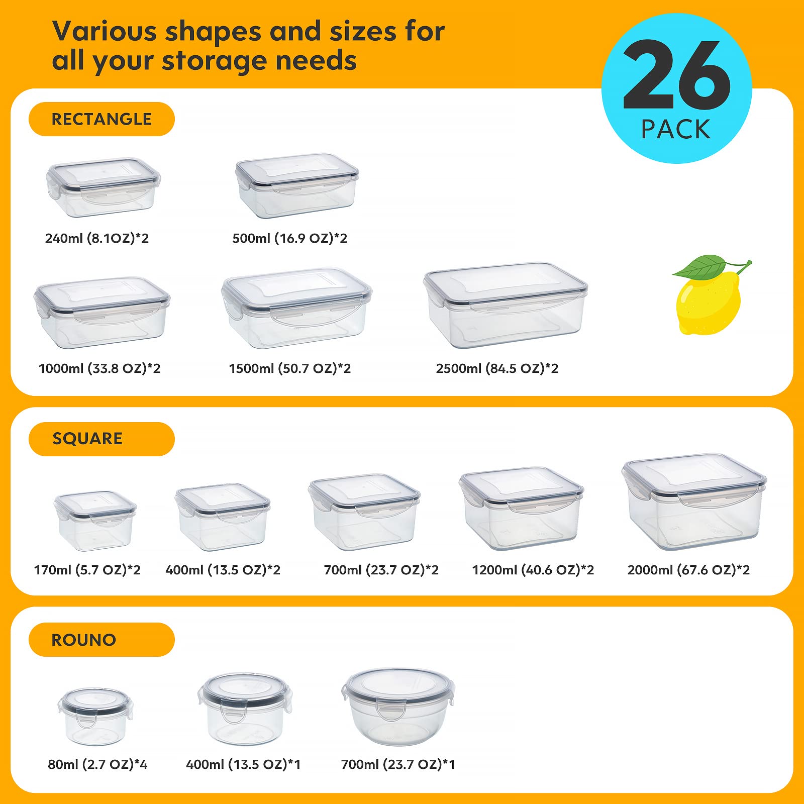 Close-up of JSCARES airtight lids ensuring secure sealing.