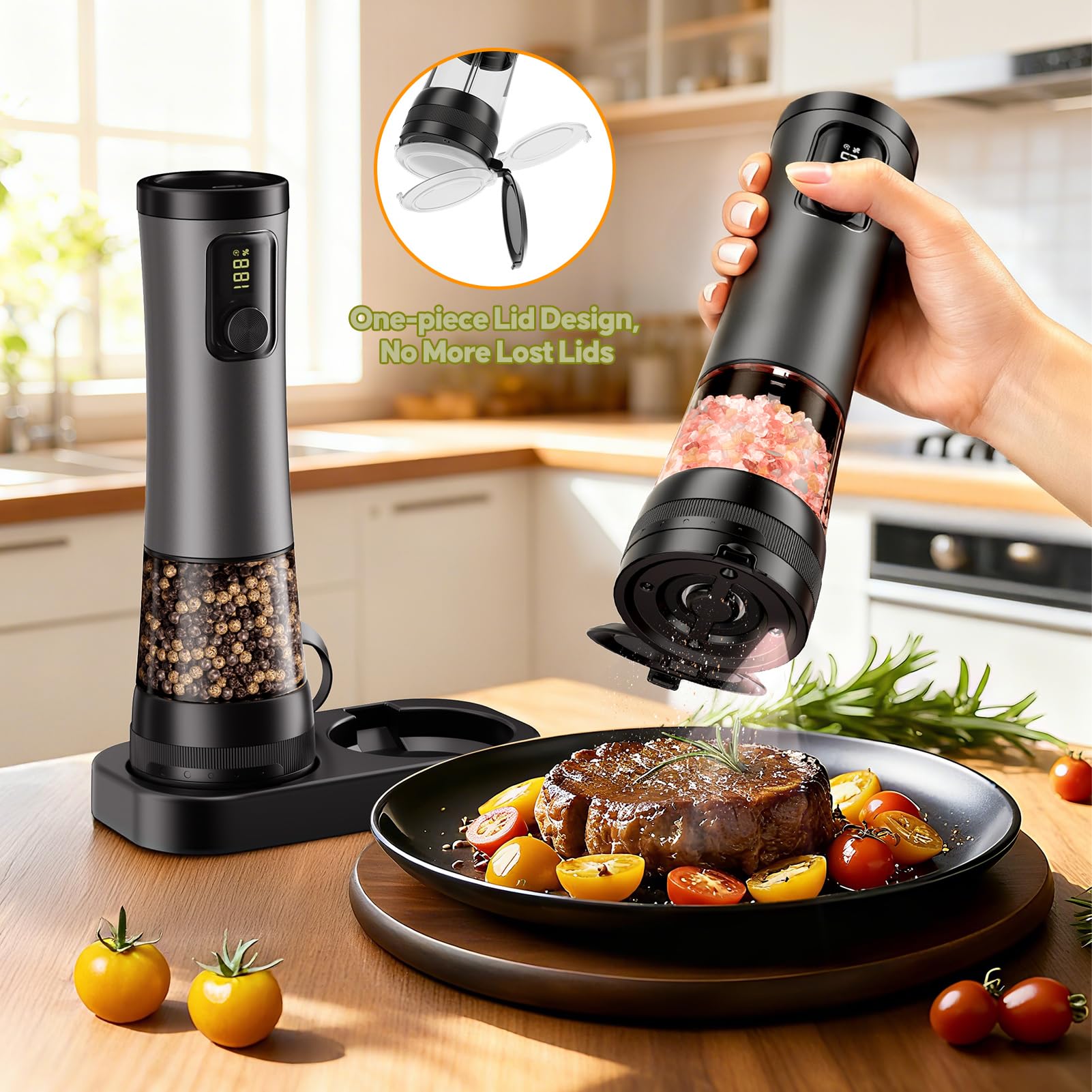 JSCARES ceramic blades maintain spice flavor without absorbing tastes