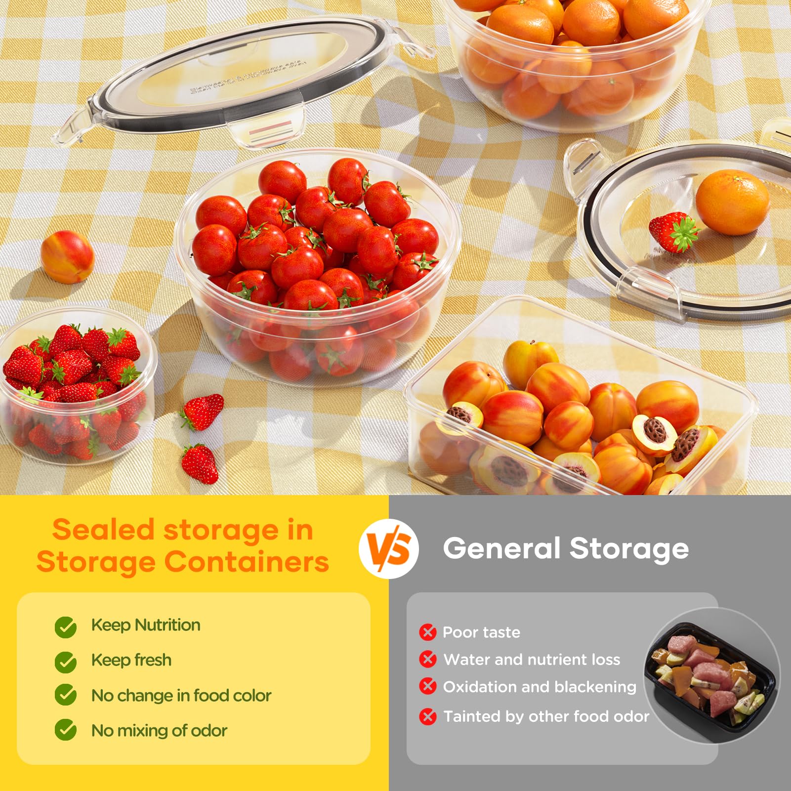 JSCARES fridge-friendly design keeping produce fresh and organized