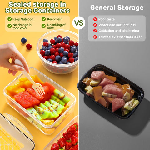 JSCARES round container 23.7oz versatile for snacks and meals.