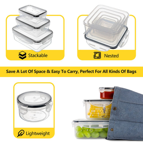 JSCARES round 40 oz airtight container for bulk storage of ingredients