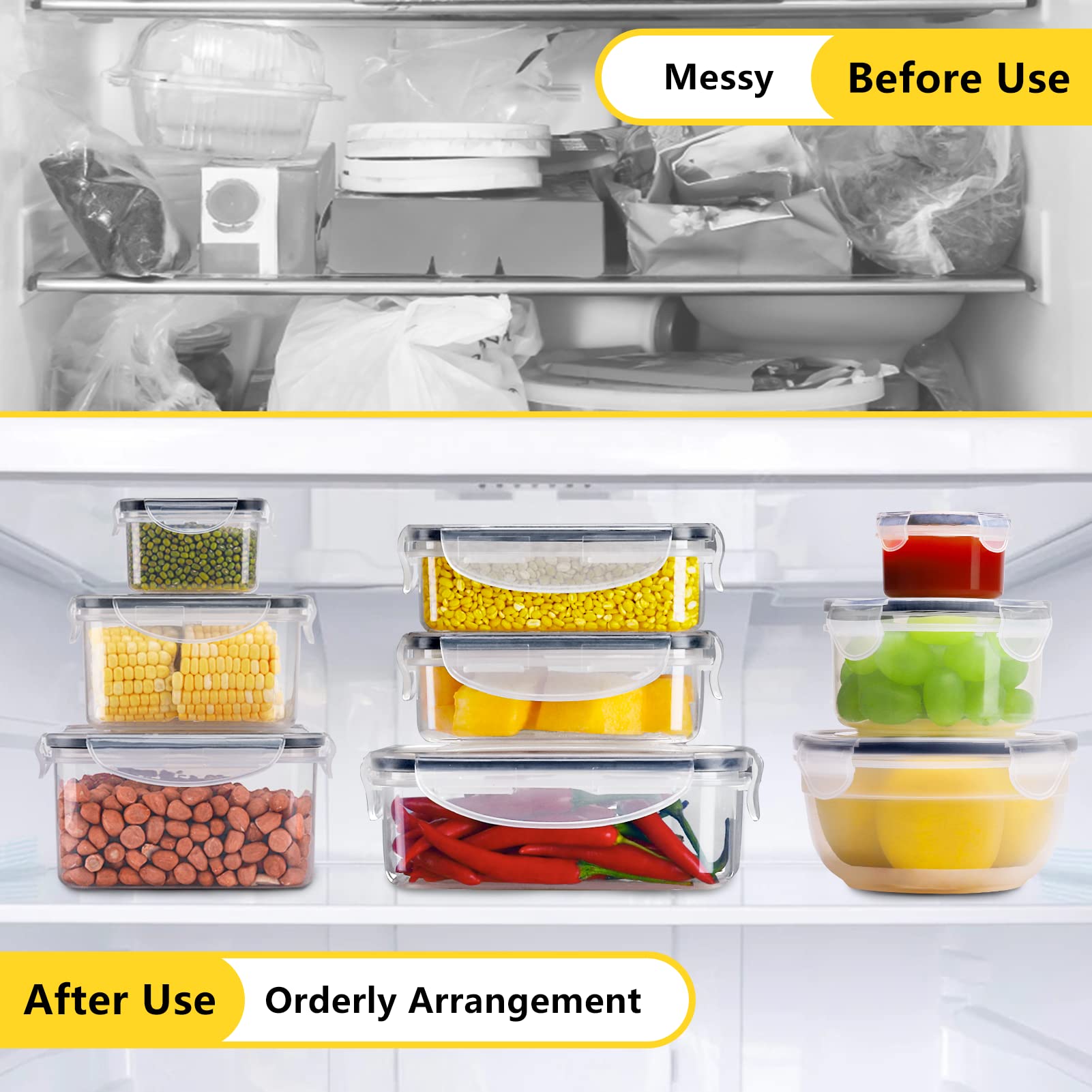 JSCARES square 40 oz airtight container for flexible pantry storage