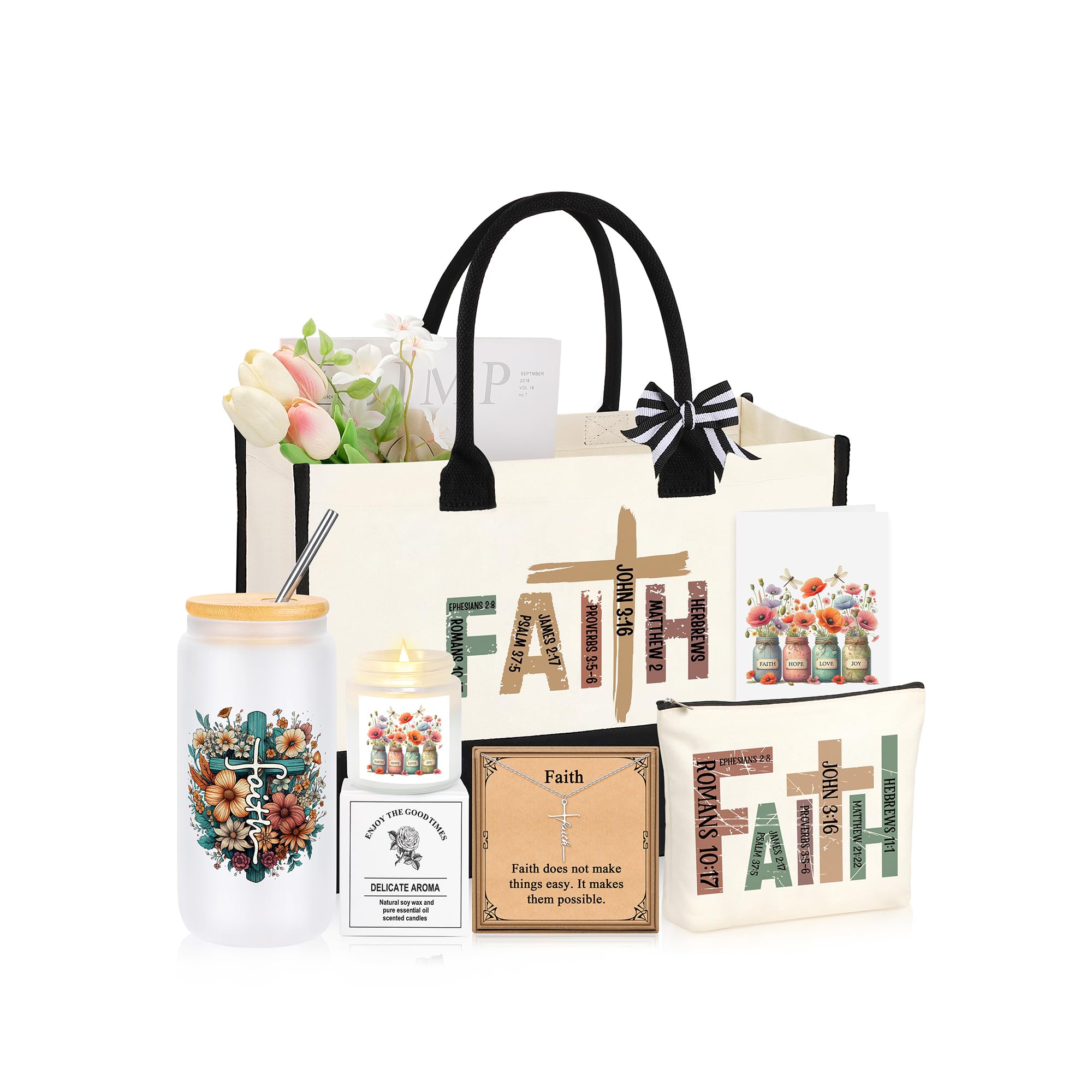 JSENGIFT faith necklace closeup in stainless steel for daily wear.
