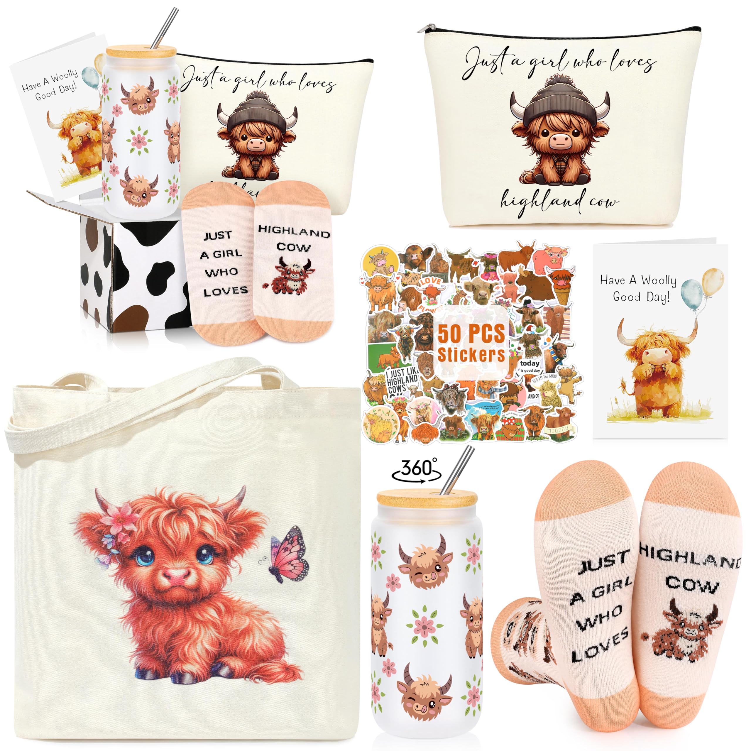 JSENGIFT Highland Cow gift box ready for gifting with elegant presentation