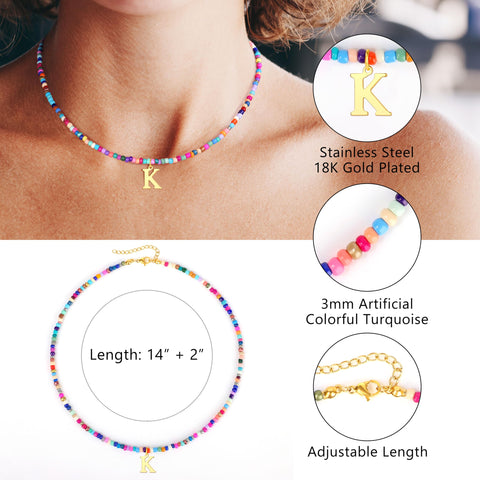 JSENGIFT teen gift box initial necklace adds personalized charm