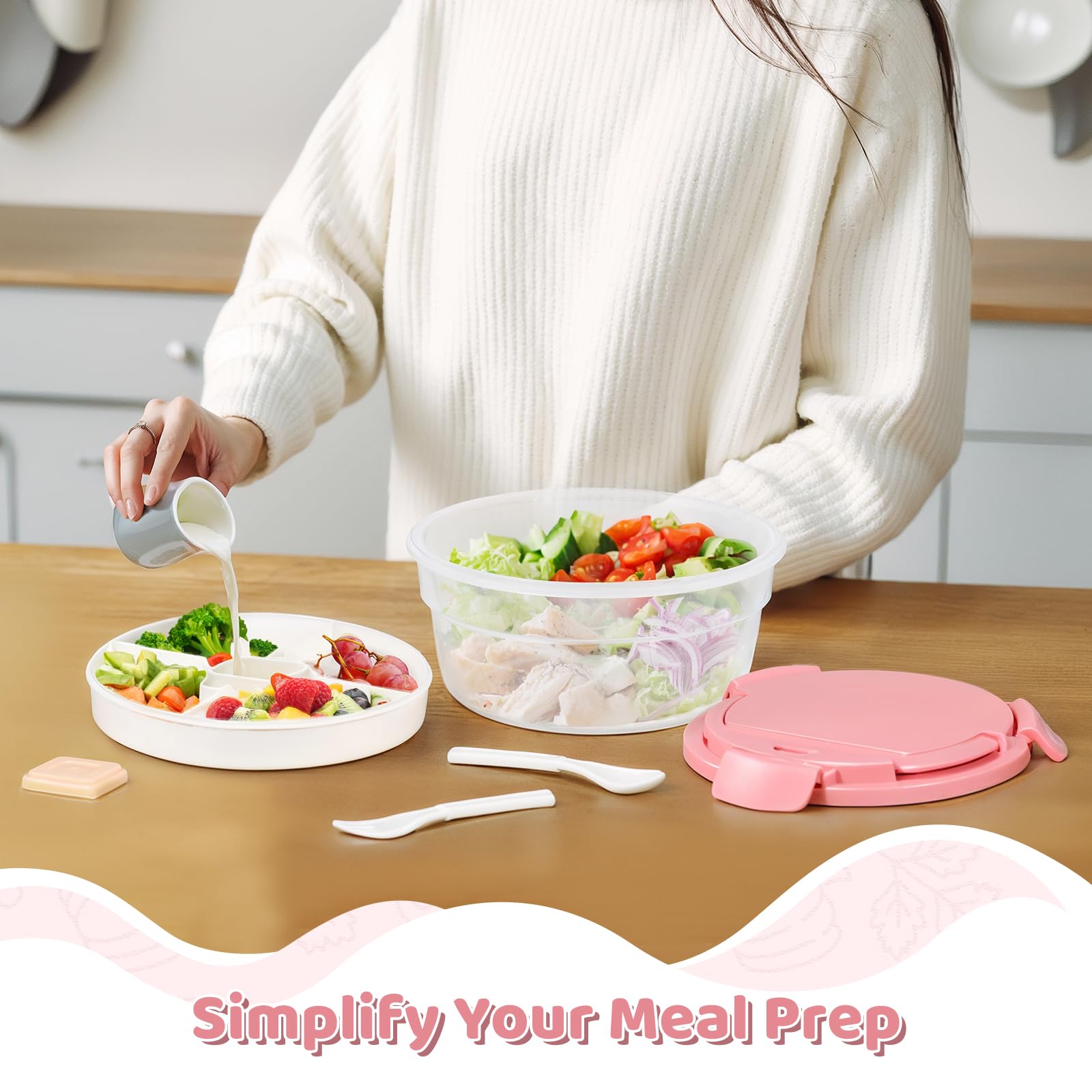 JSLOVE meal-prep lunchbox ideal for salads and snacks.