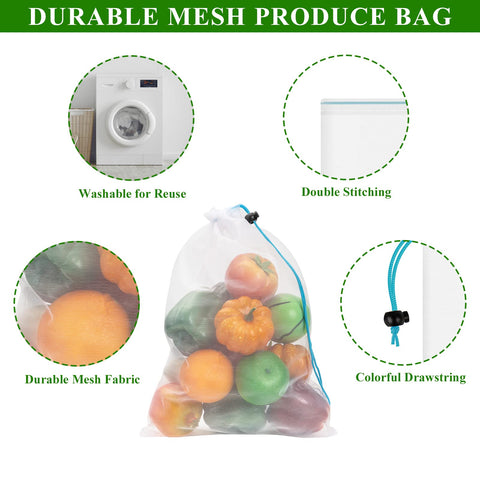 JSVSLTD foldable compact mesh bag fits in a purse for on the go