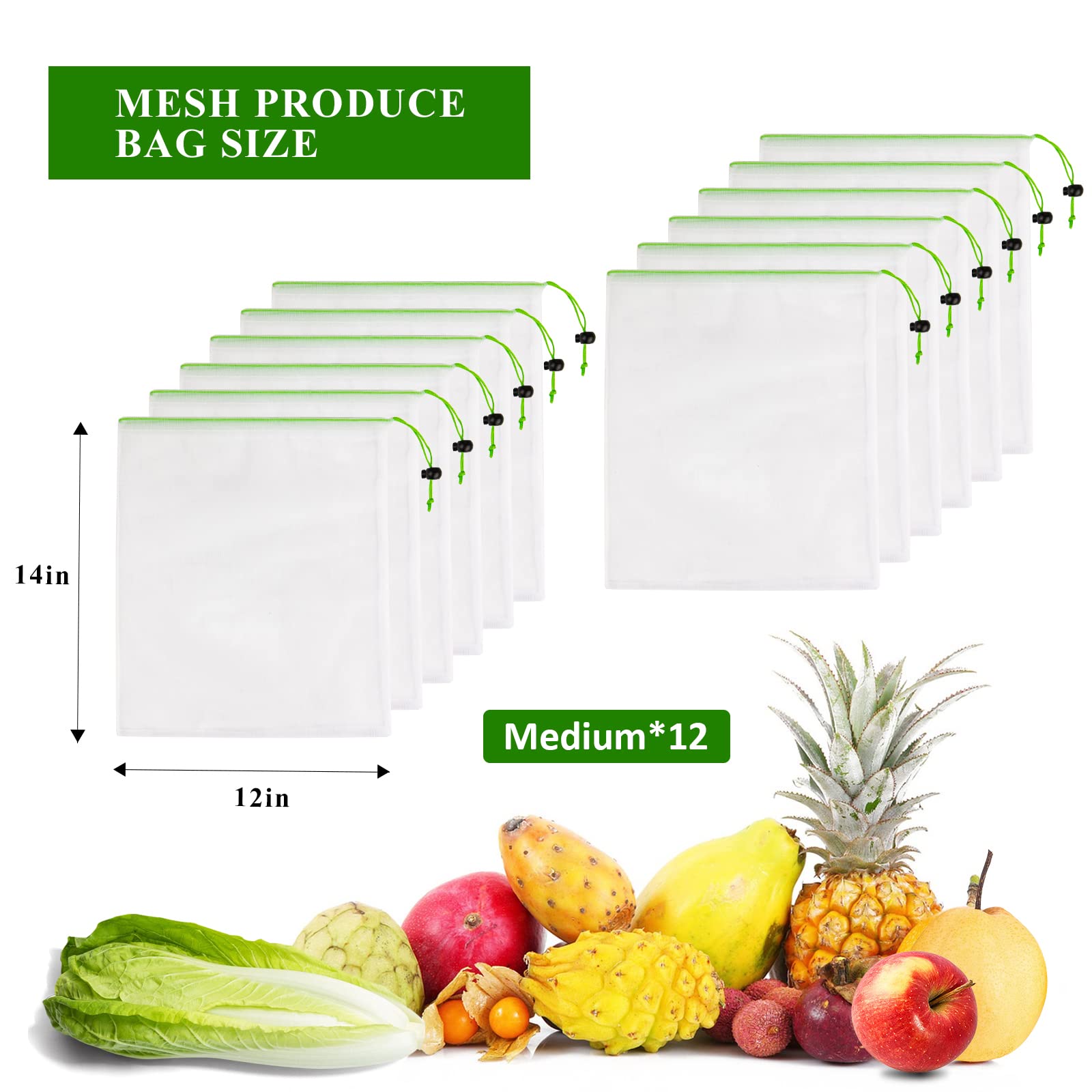 JSVSLTD sturdy double stitched mesh bag supports durable, repeated use