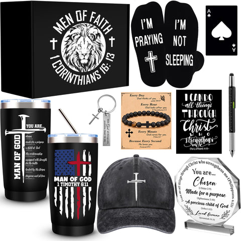 JTAMOHI 20 oz tumbler with scripture keeps beverages hot or cold.