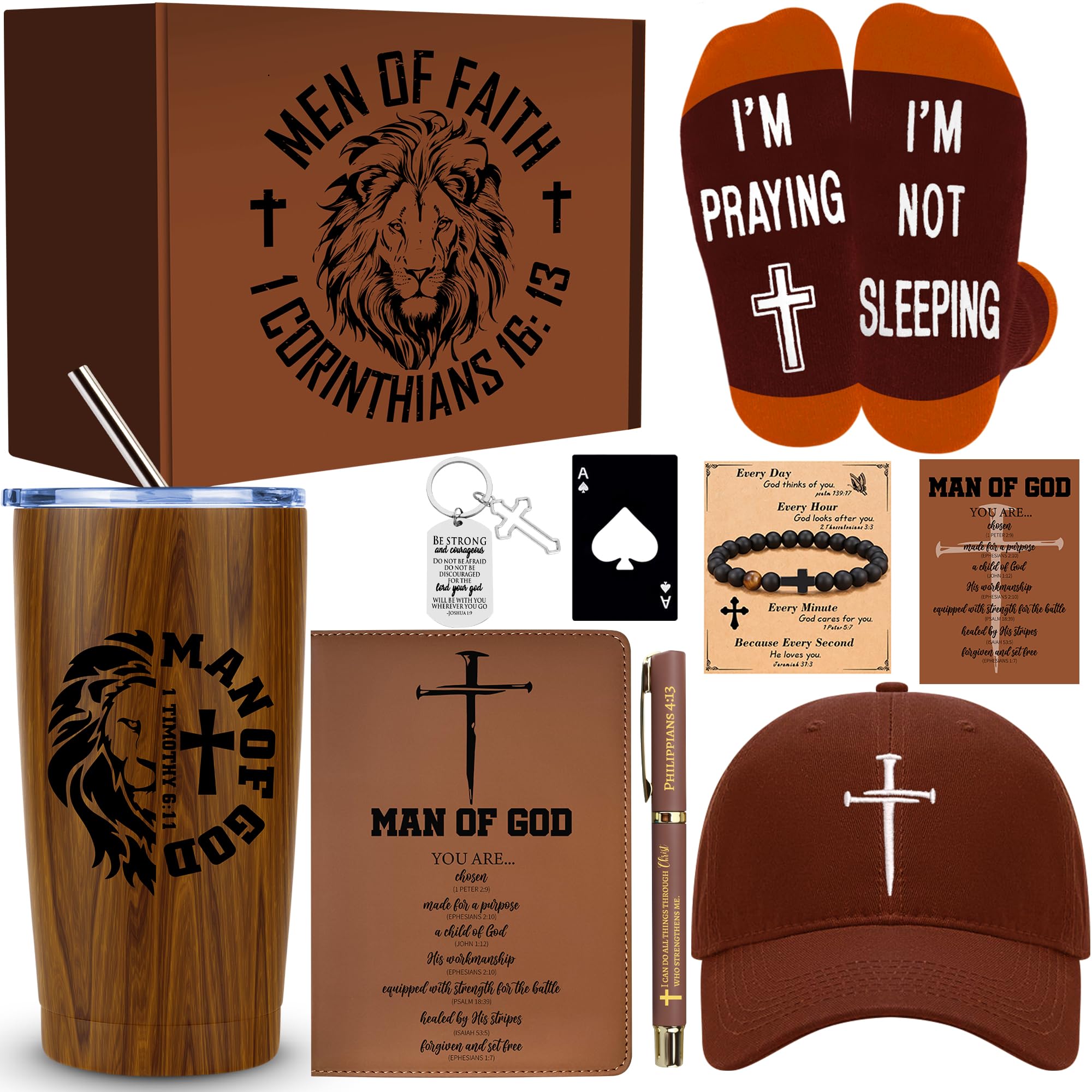 JTAMOHI 20oz tumbler with Man of God verse for daily inspiration and durable insulation