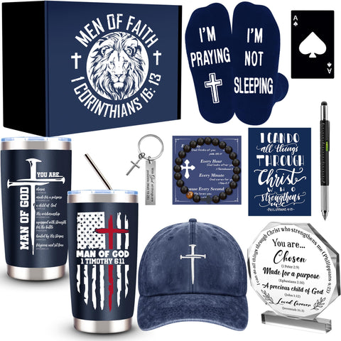 JTAMOHI 20 oz tumbler featuring Man of God verse keeps beverages hot or cold