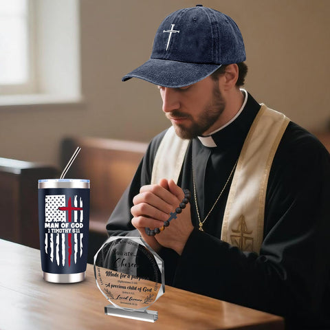 JTAMOHI cross embroidery cap for everyday wear and church service