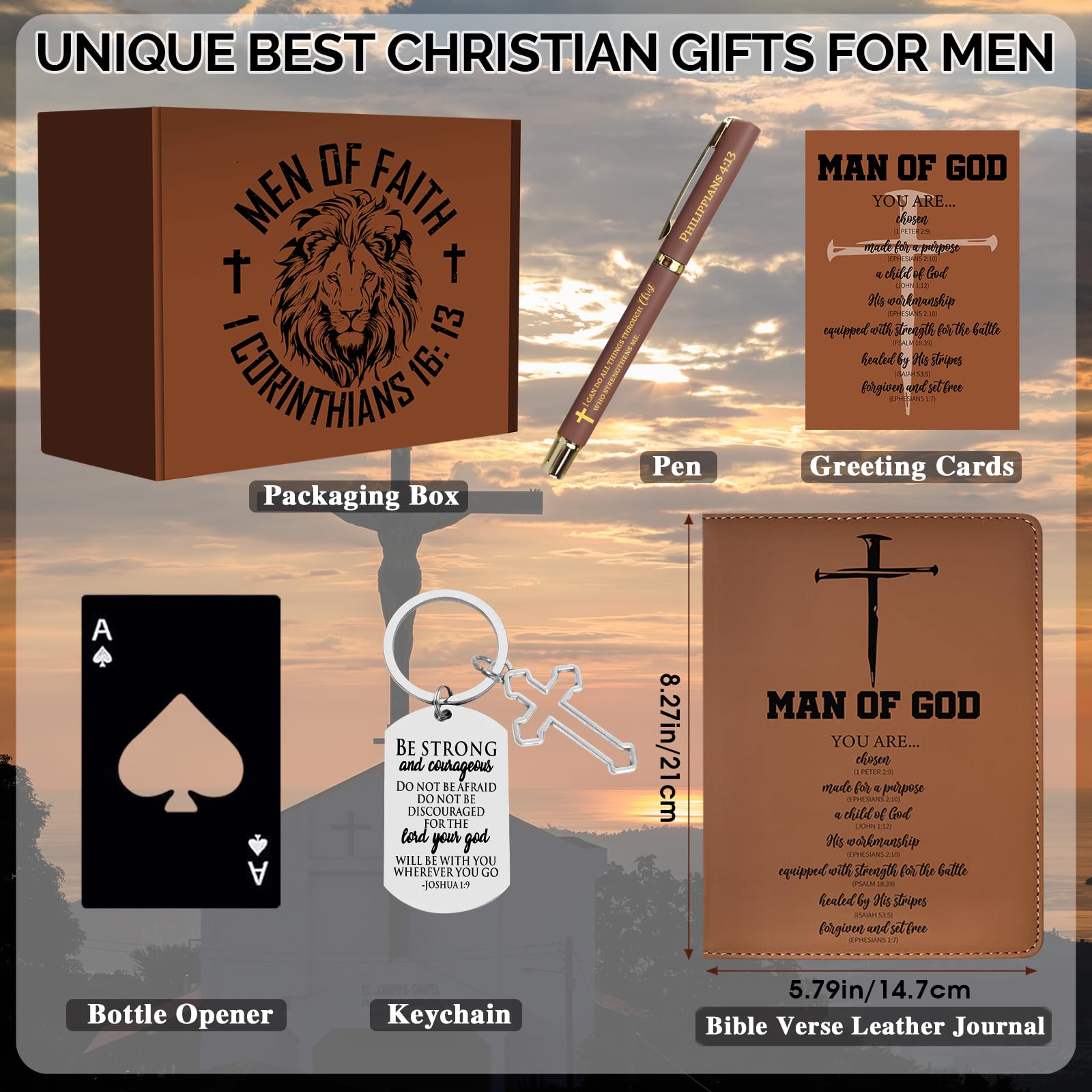 JTAMOHI Bible Verse Leather Journal for devotional notes and prayers