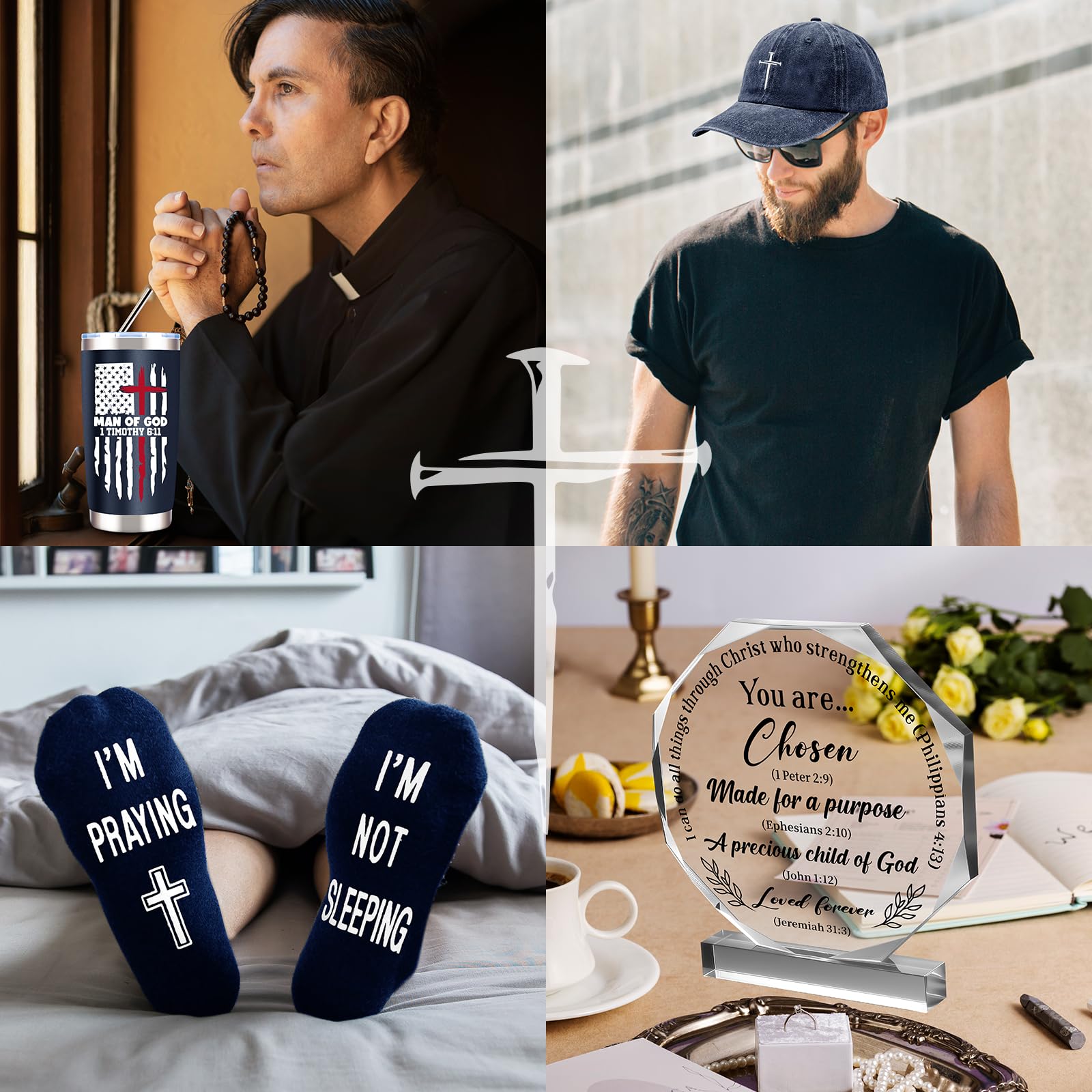 JTAMOHI cross bracelet reminding him of Gods presence