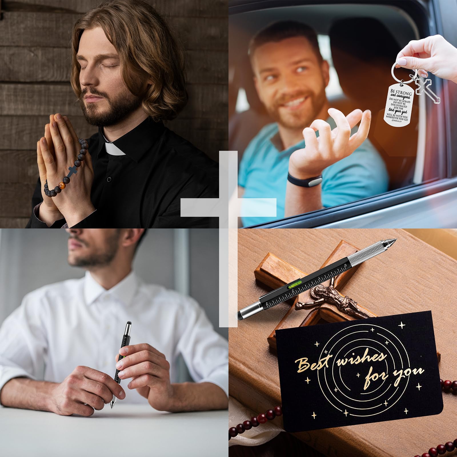 JTAMOHI cross-engraved keychain for a strong reminder on the go