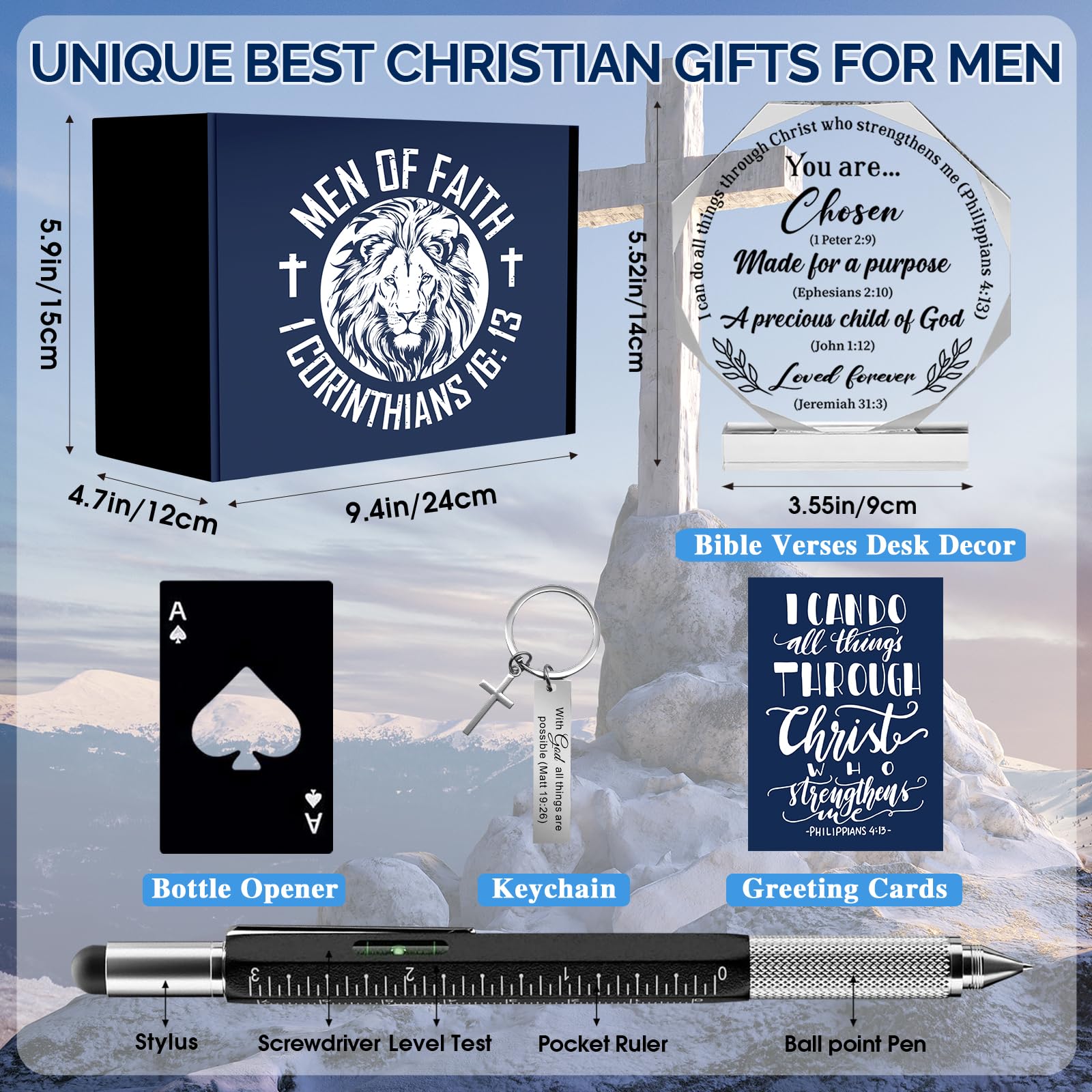 JTAMOHI scripture crystal plaque with You are Chosen and Made for a purpose for home decor