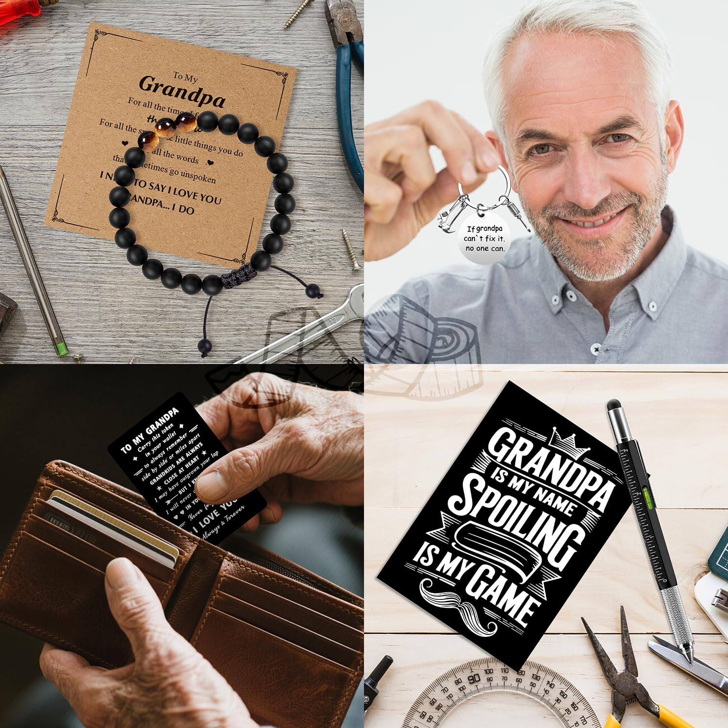 JTAMOHI keychain featuring the humorous If grandpa can’t fix it note