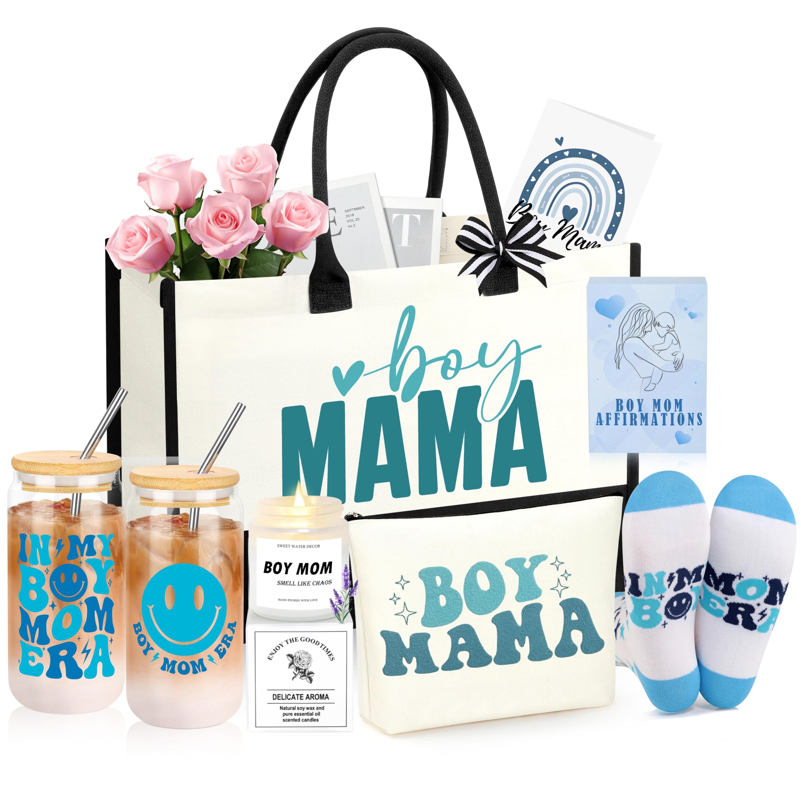 JTENGTOP boy mom tote bag with ample space for daily essentials