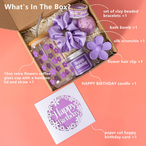 JTEWB lavender scented birthday candle with long burn time for relaxing moments