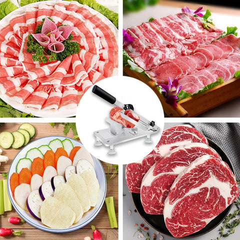 Juanwan manual frozen meat slicer compact housing fits small home kitchens neatly