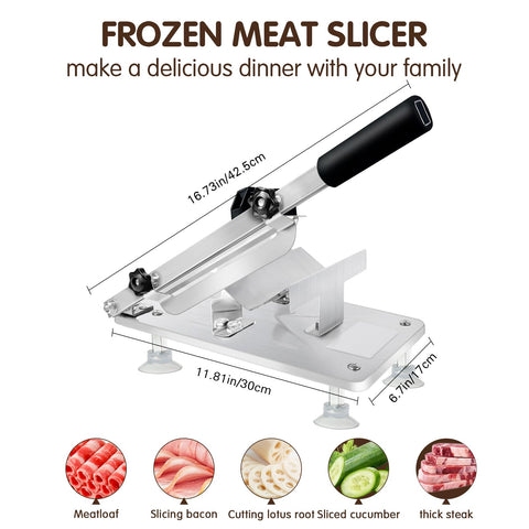 Juanwan manual frozen meat slicer non-slip press cover enhances safety during use
