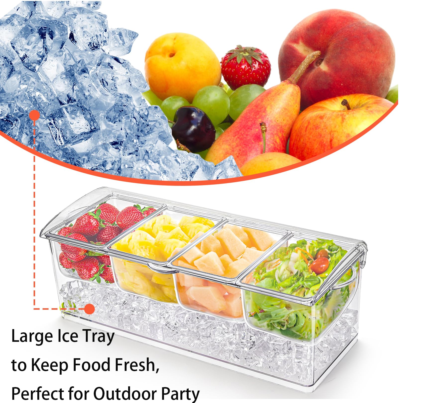 Jucoan 20 oz per compartment capacity supports generous portions.