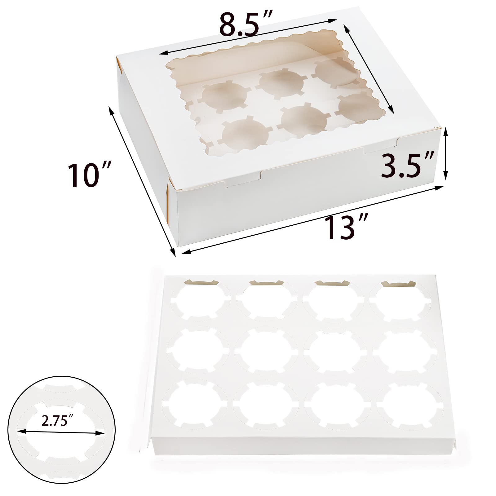 Jucoan bakery inserts prevent cupcakes from sliding during transport.