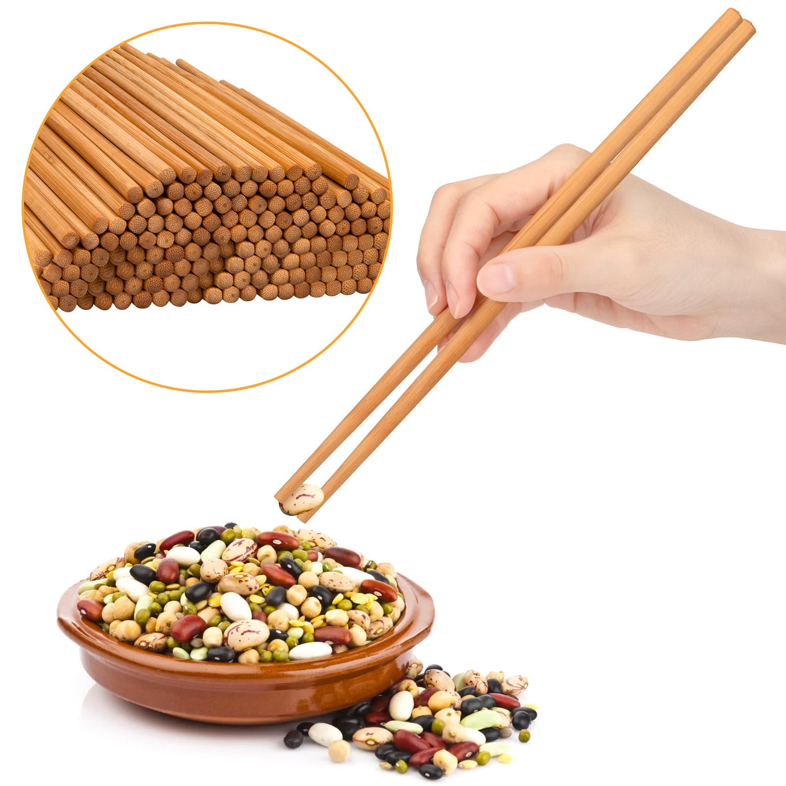 Jucoan carbonized bamboo chopsticks for durable, humidity-resistant diningware.
