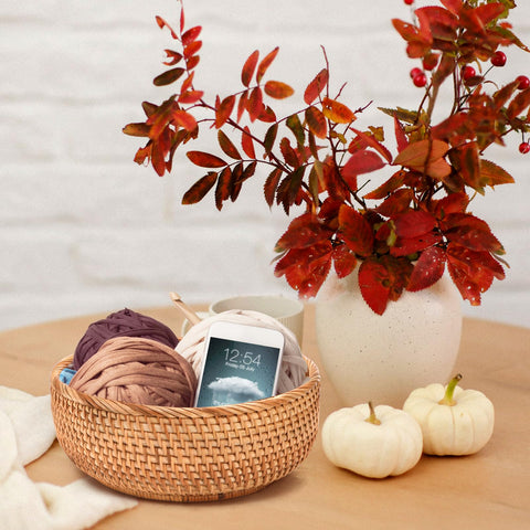 Jucoan countertop storage basket organizes small items neatly.