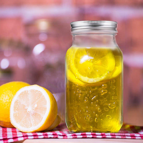 Jucoan jars store dry staples like rice and pasta.