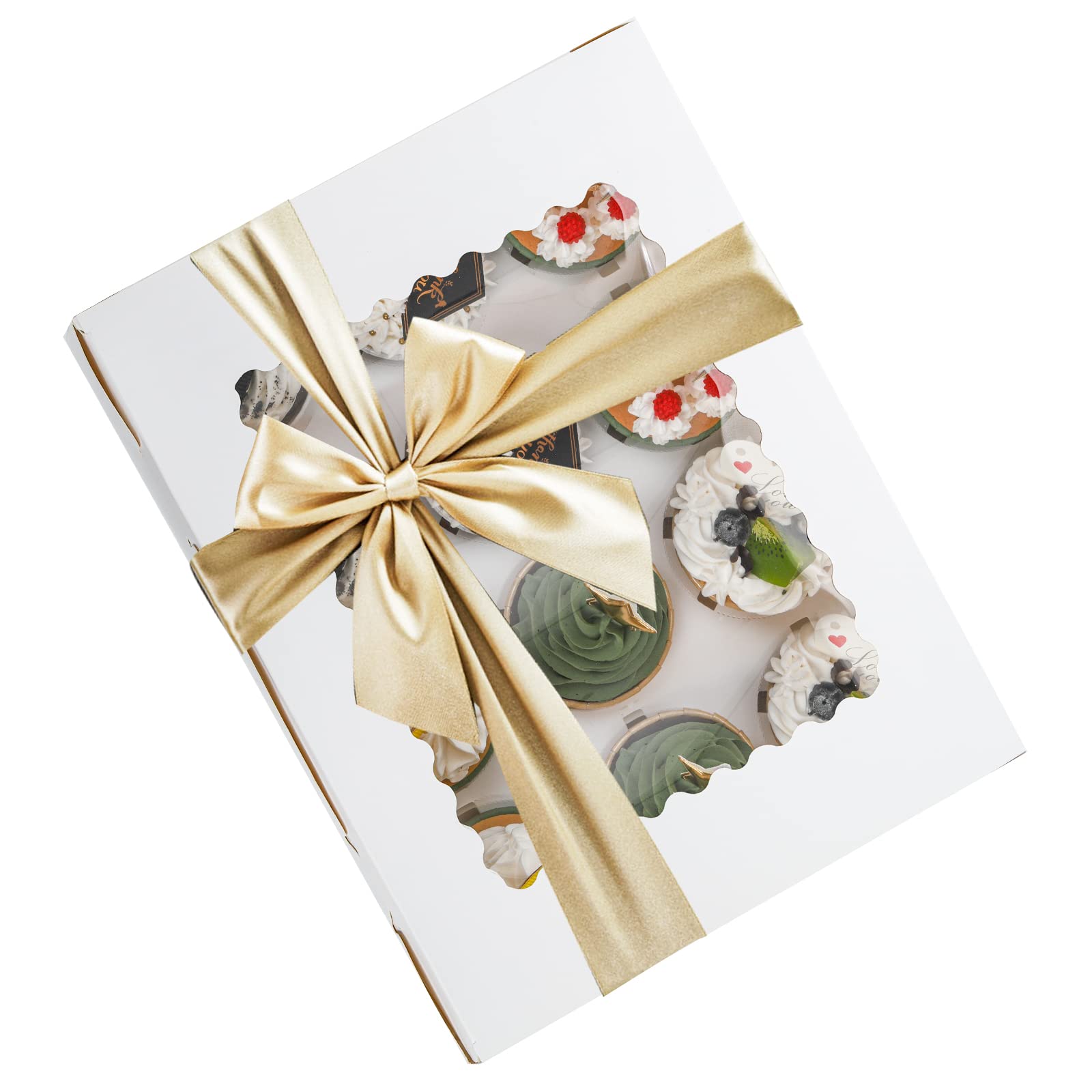 Jucoan flat-pack cupcake boxes save time with easy assembly.