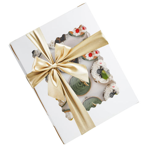 Jucoan flat-pack cupcake boxes save time with easy assembly.